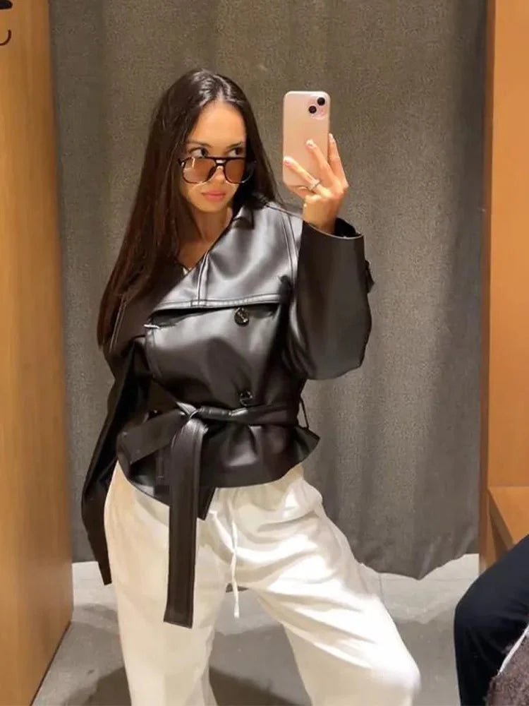Veste en cuir Nina
