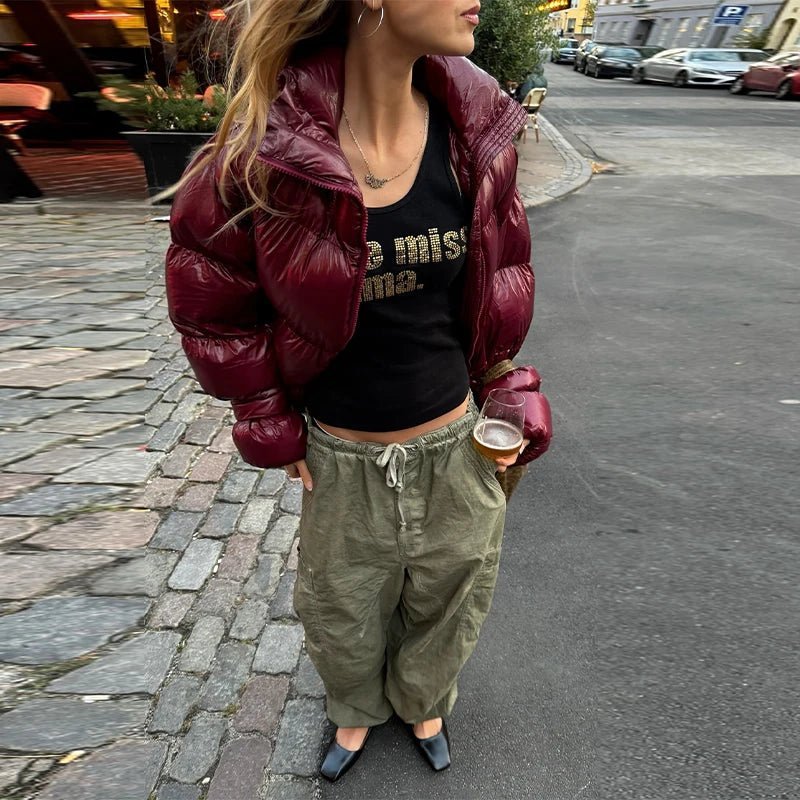 Veste matelassée brillante Olivia