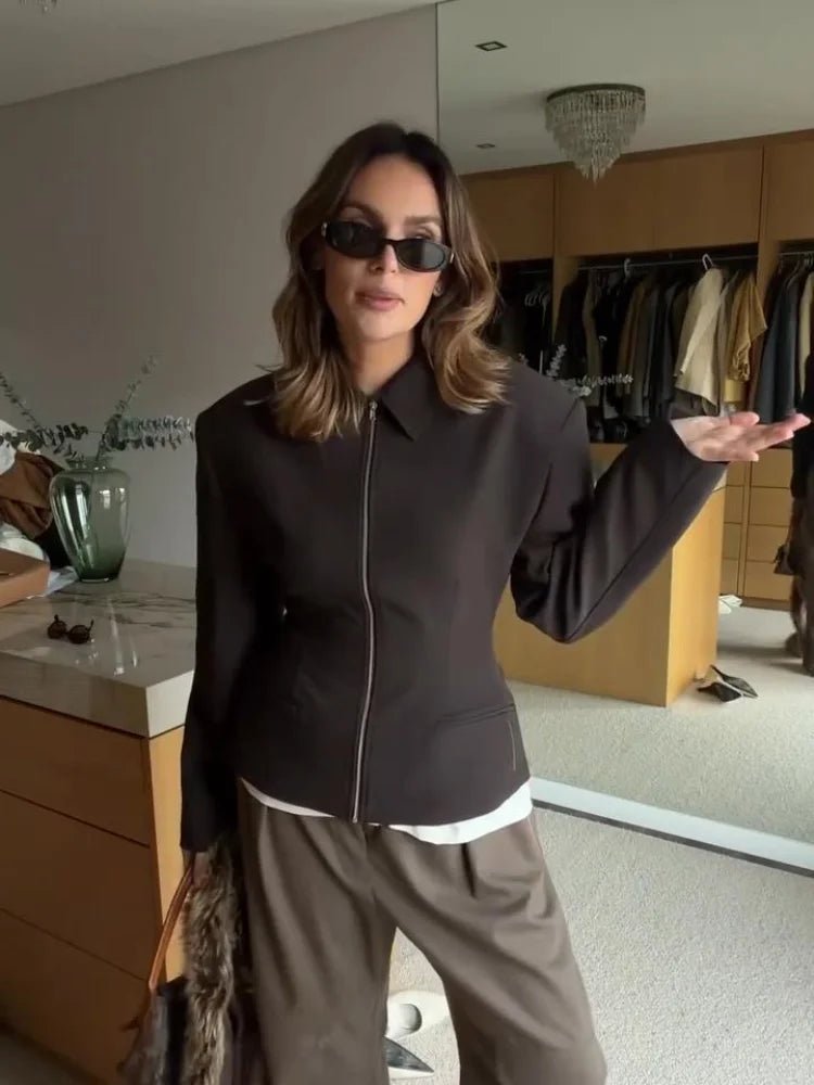 Veste cintrée zippée Sabine