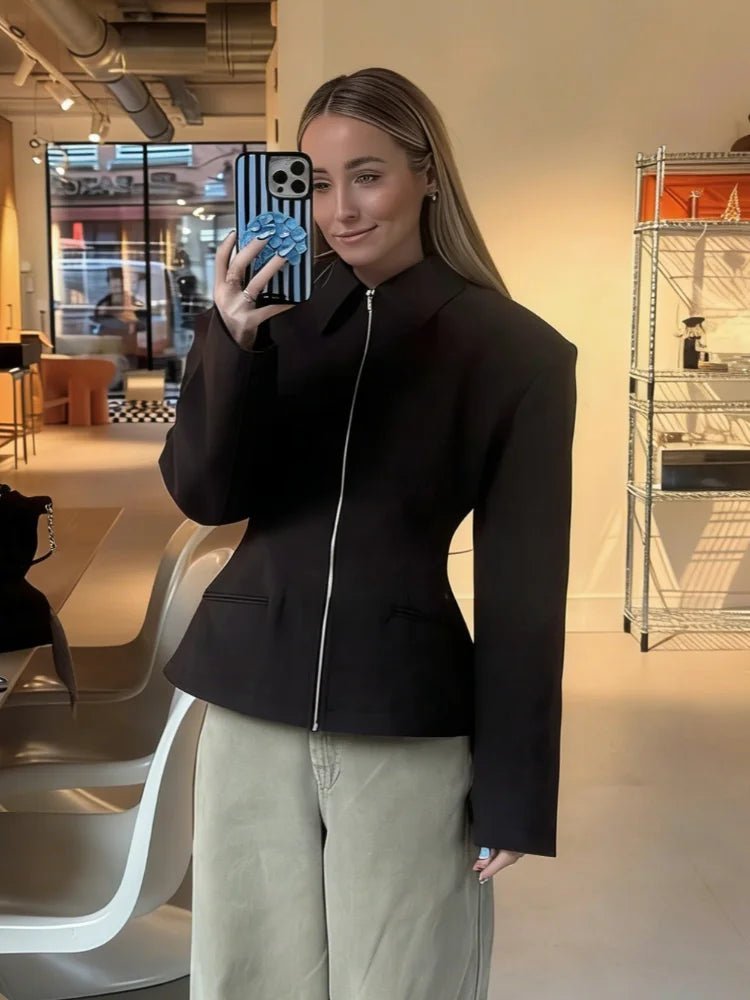 Veste cintrée zippée Sabine