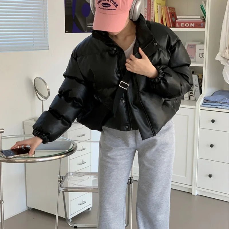Veste matelassée en similicuir Samantha