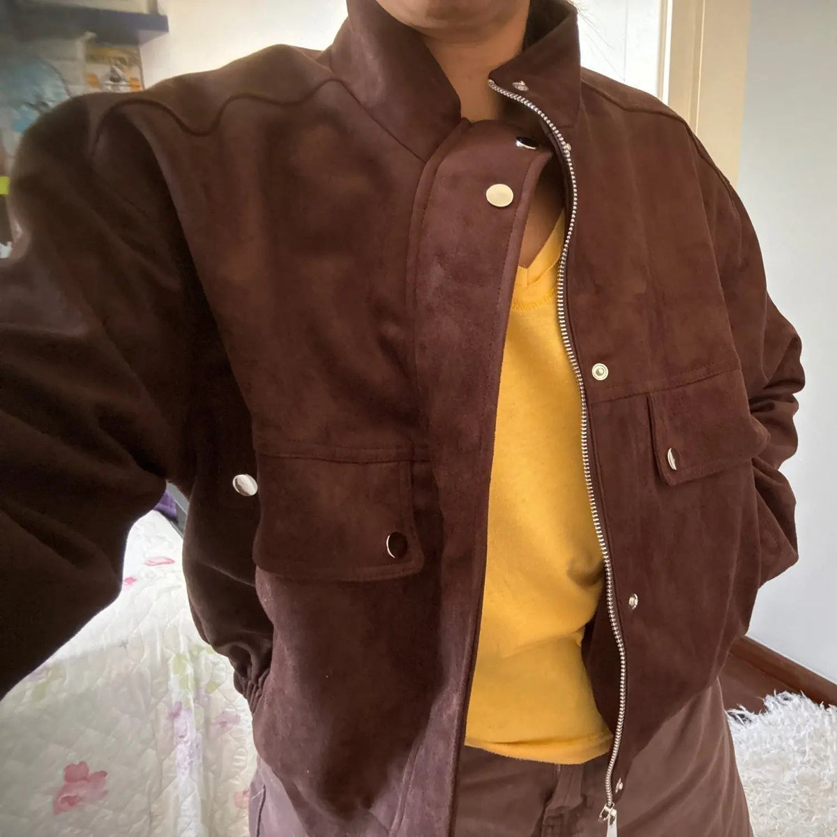 Veste Nicole en daim synthétique