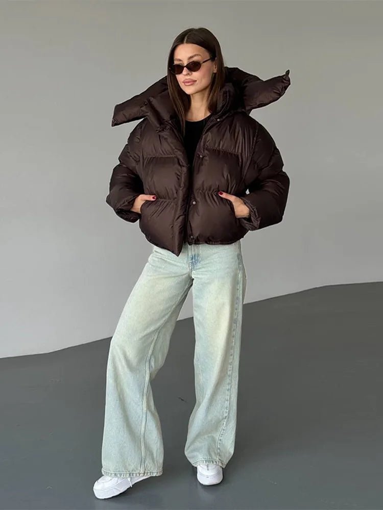 Veste matelassée courte à capuche Sylvia