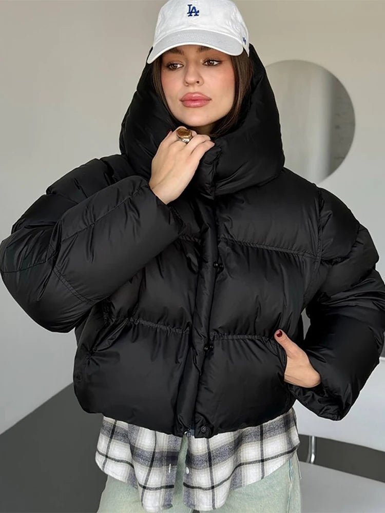 Veste matelassée courte à capuche Sylvia