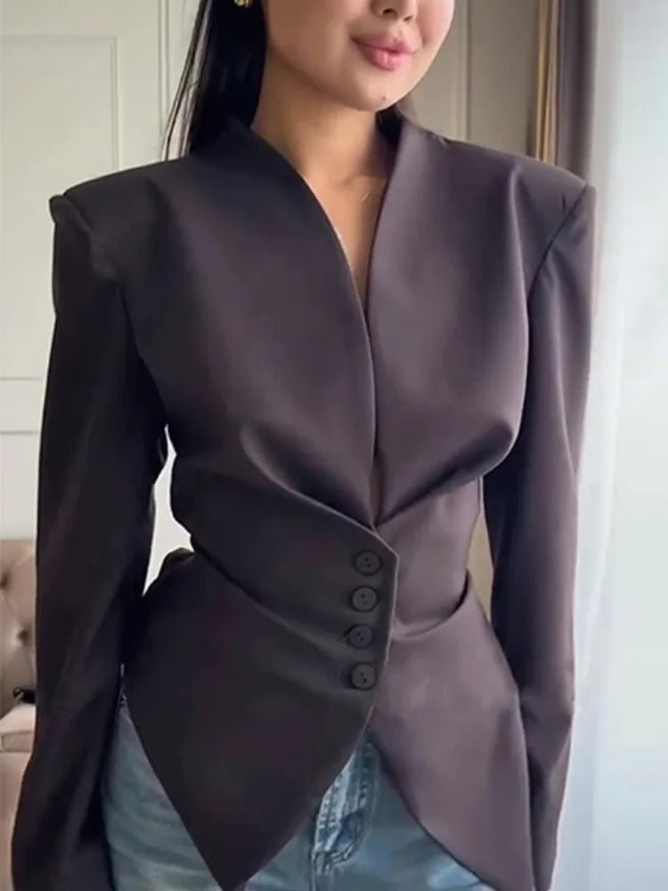 Blazer cintré à épaules marquées Tricia