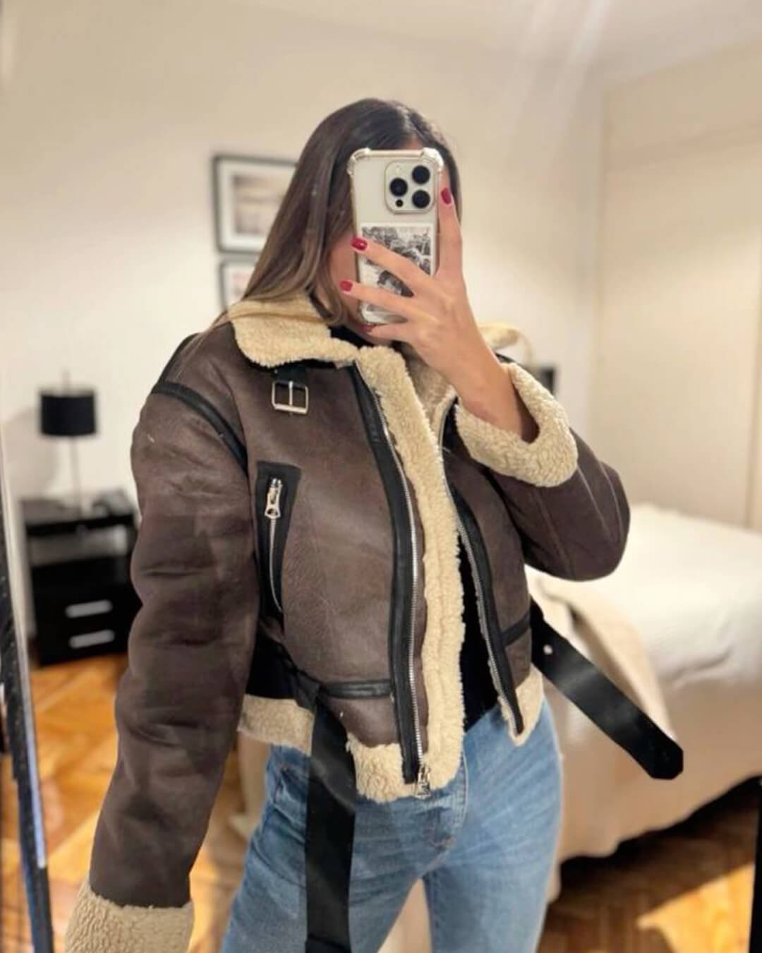 Veste en similicuir Elora