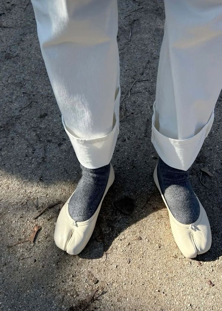 Ballerines Elizabeth à bout fendu