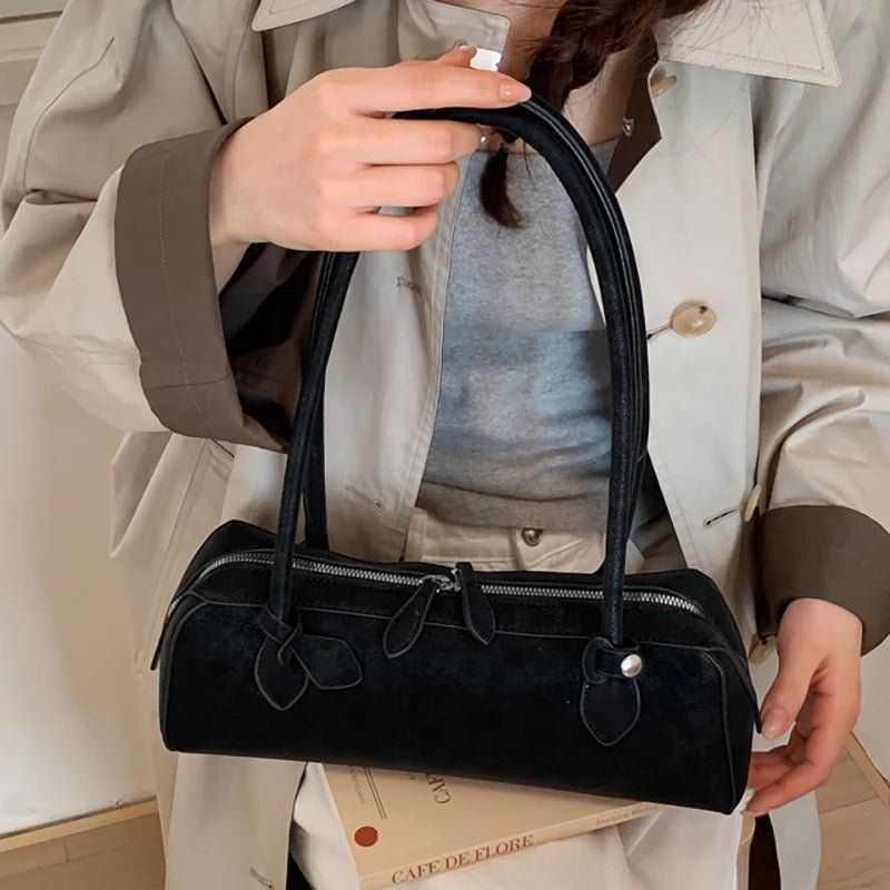 Sac baguette Adora en daim