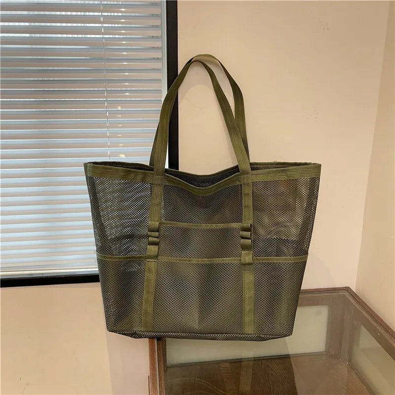 Tote de plage Layla en toile, grande capacité