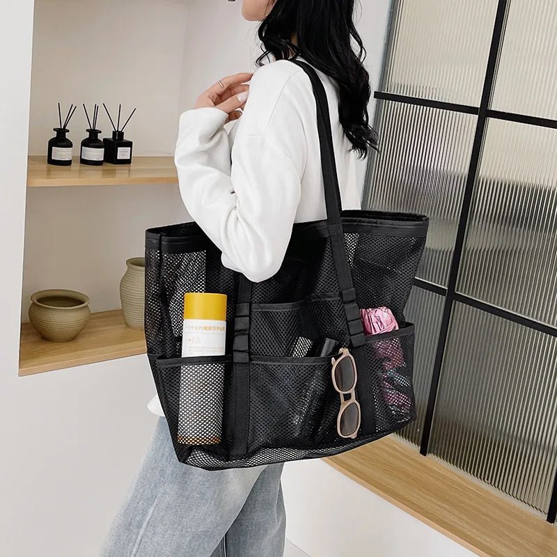 Tote de plage Layla en toile, grande capacité