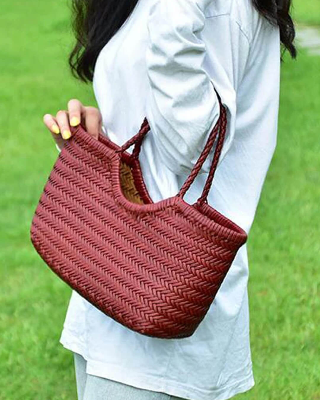 Beatrice sac cabas tissé