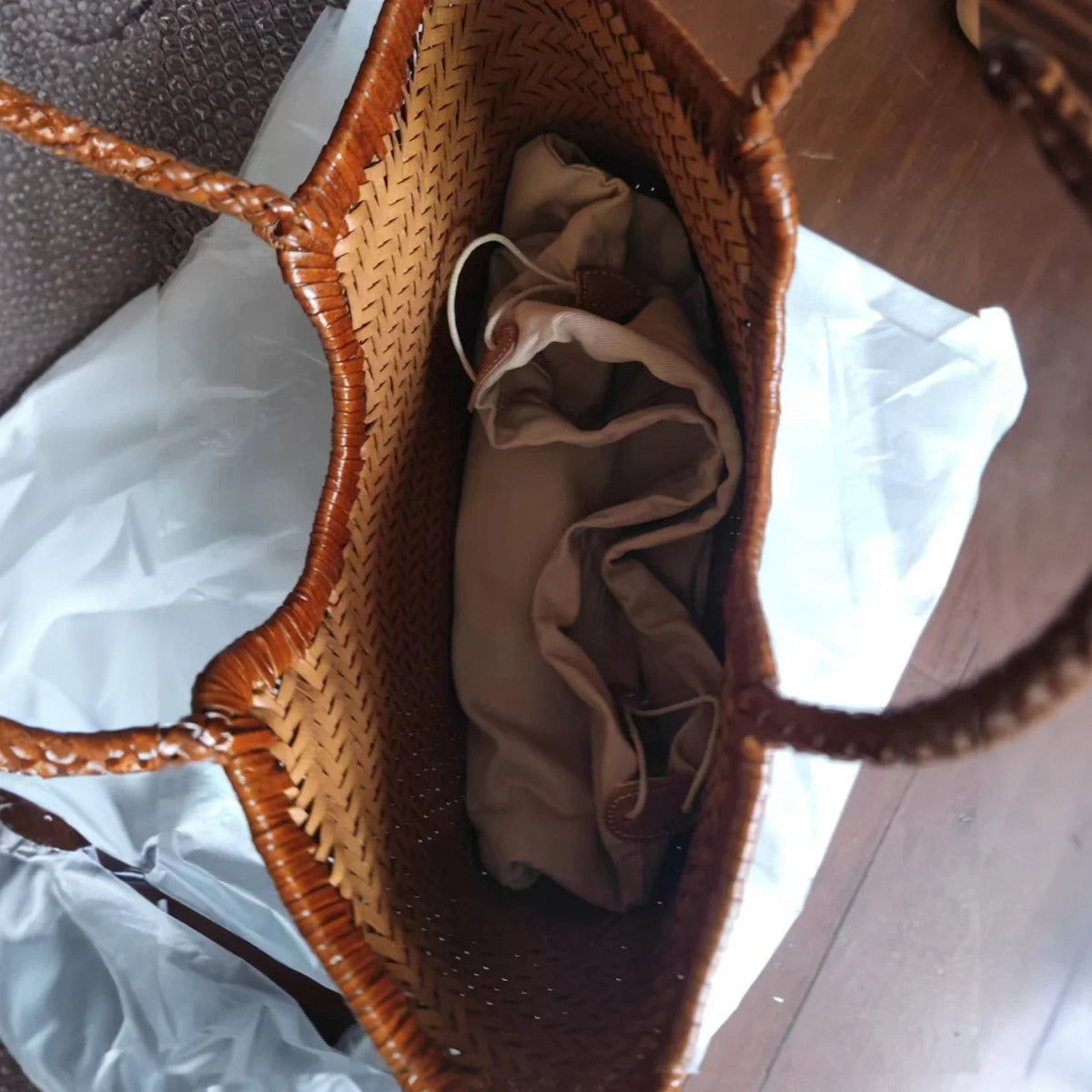 Beatrice sac cabas tissé