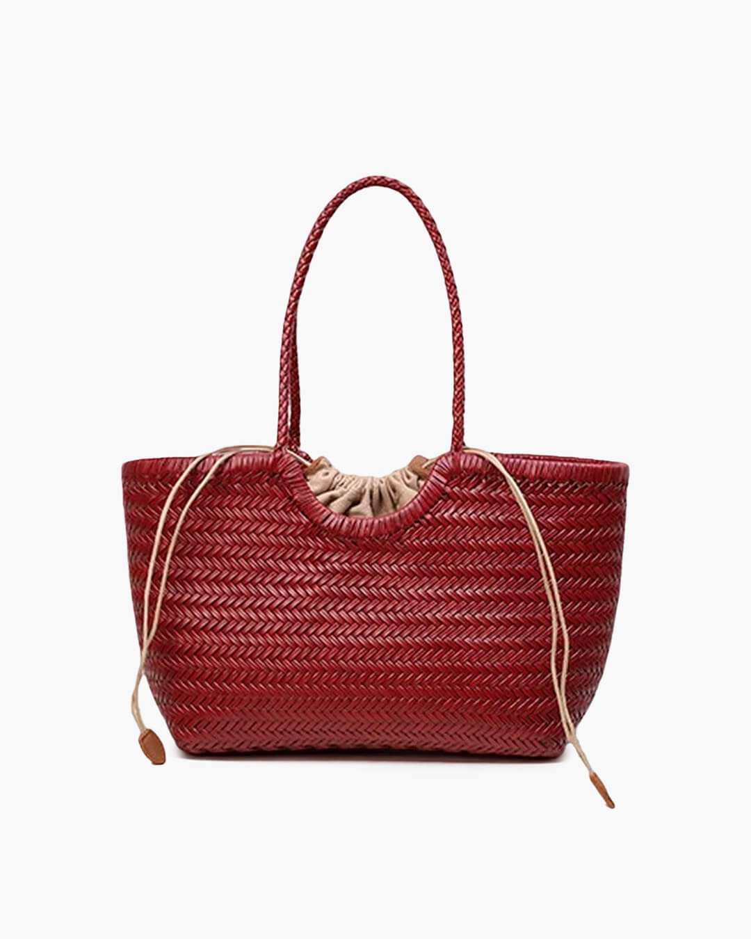 Bianca – Sac cabas en cuir tressé à la main