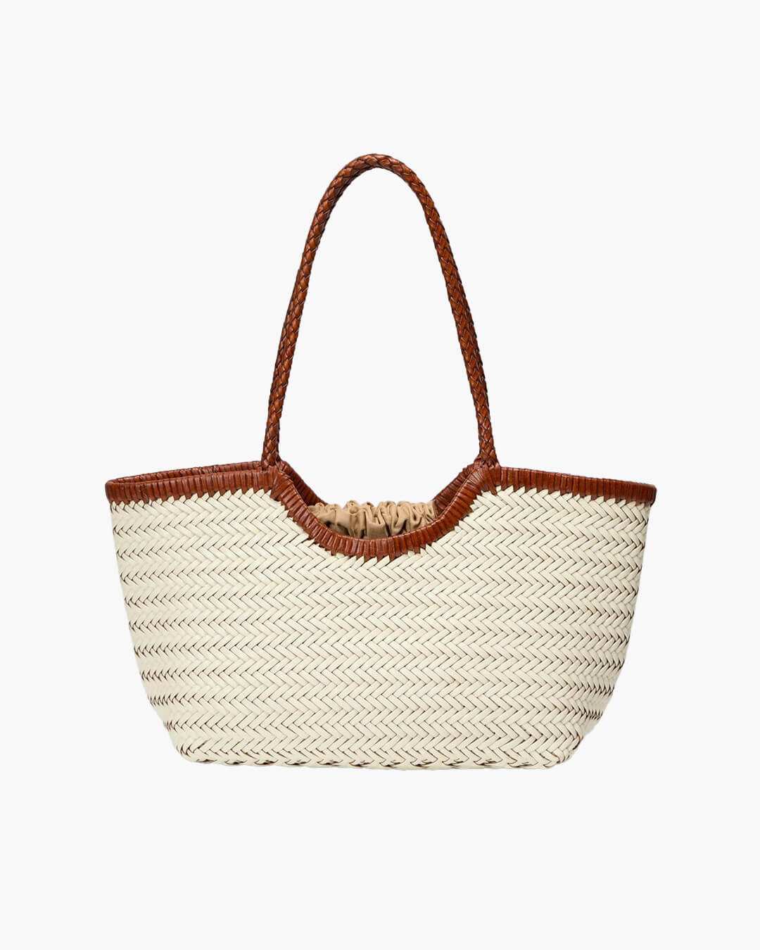 Bianca – Sac cabas en cuir tressé à la main