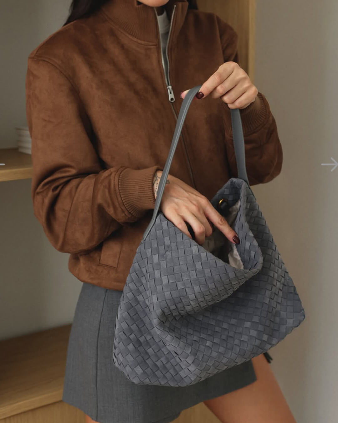 Sac cabas en daim Marceline