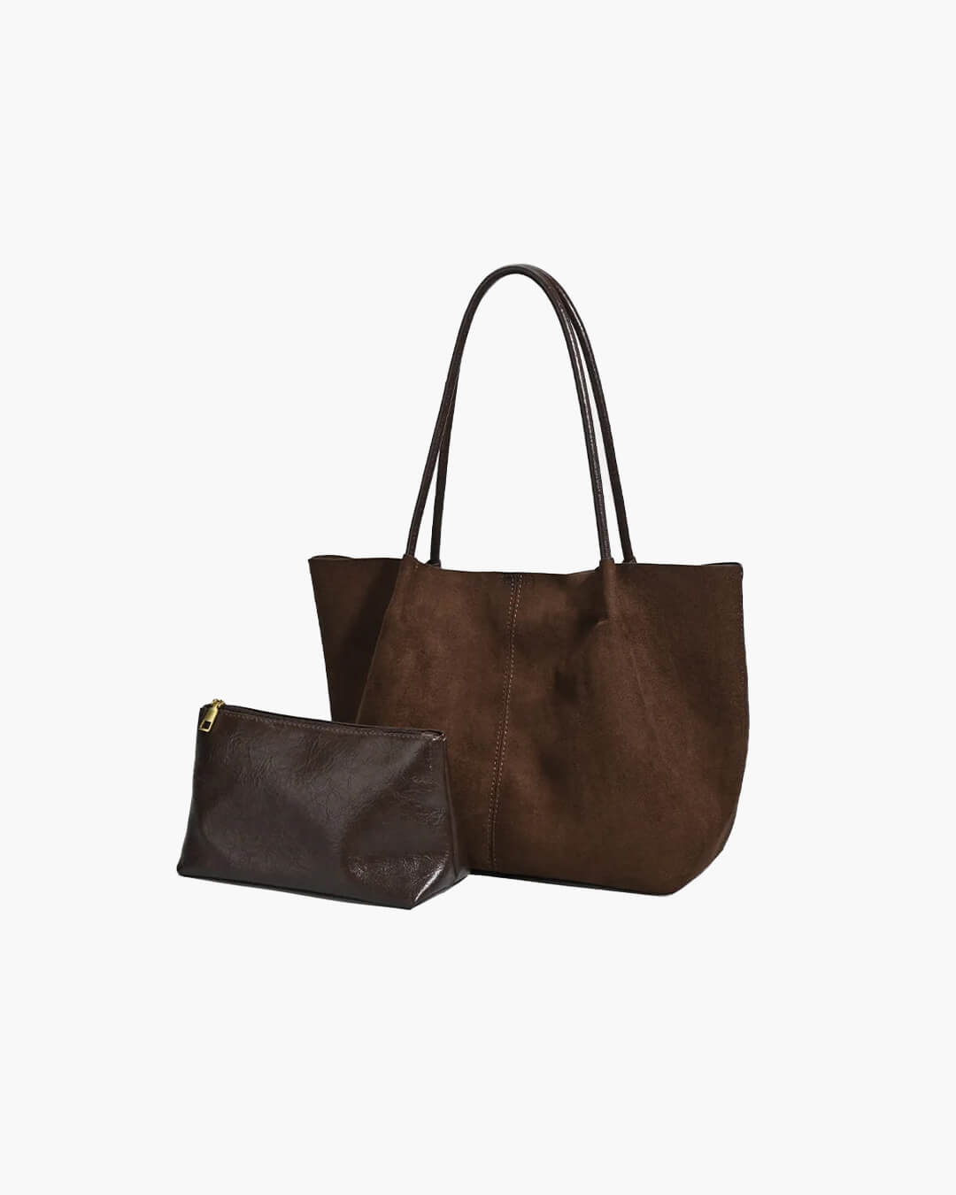 Sac cabas en daim Cheska avec pochette