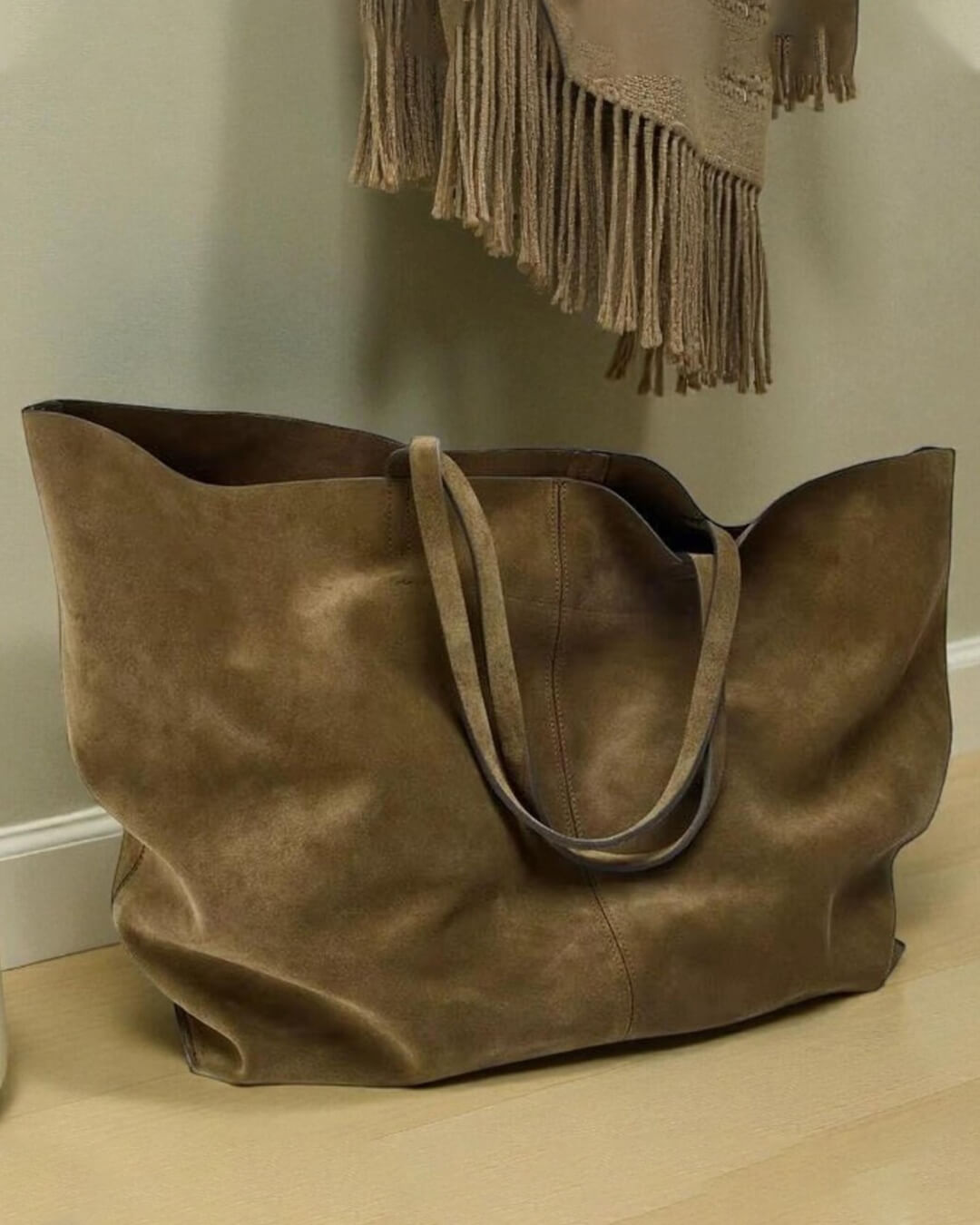 Grand sac cabas en daim Cynthia