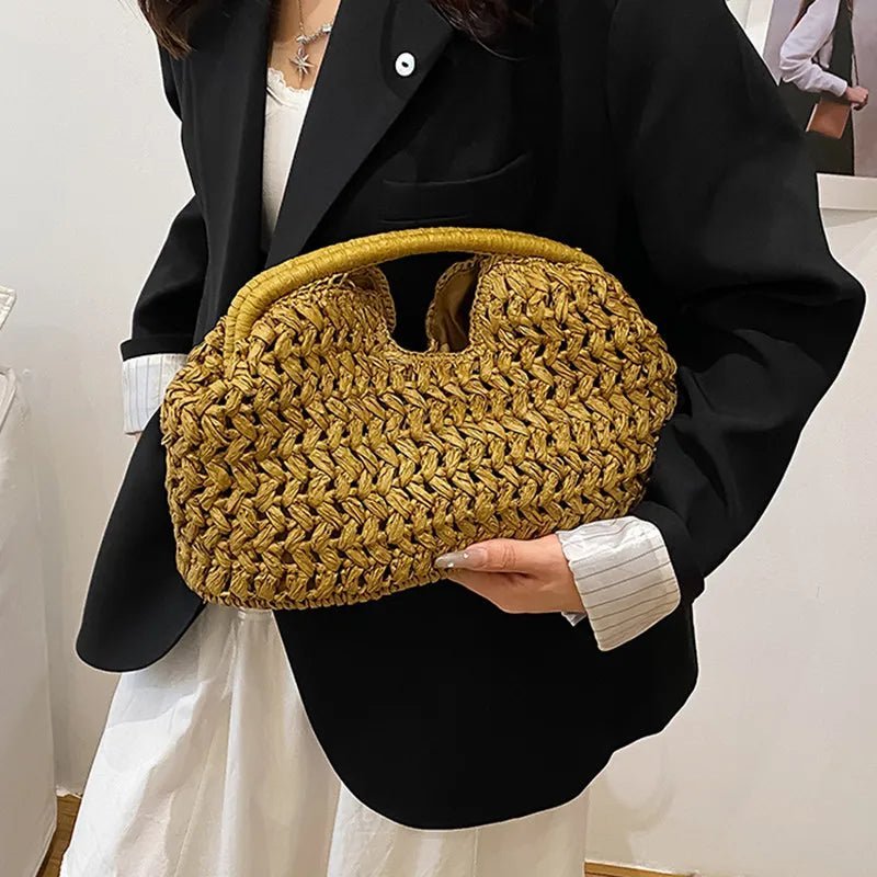 Sac cabas en rotin tressé Bianca