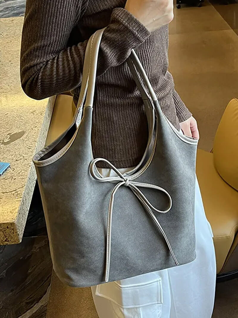 Sac en daim avec nœud Florence