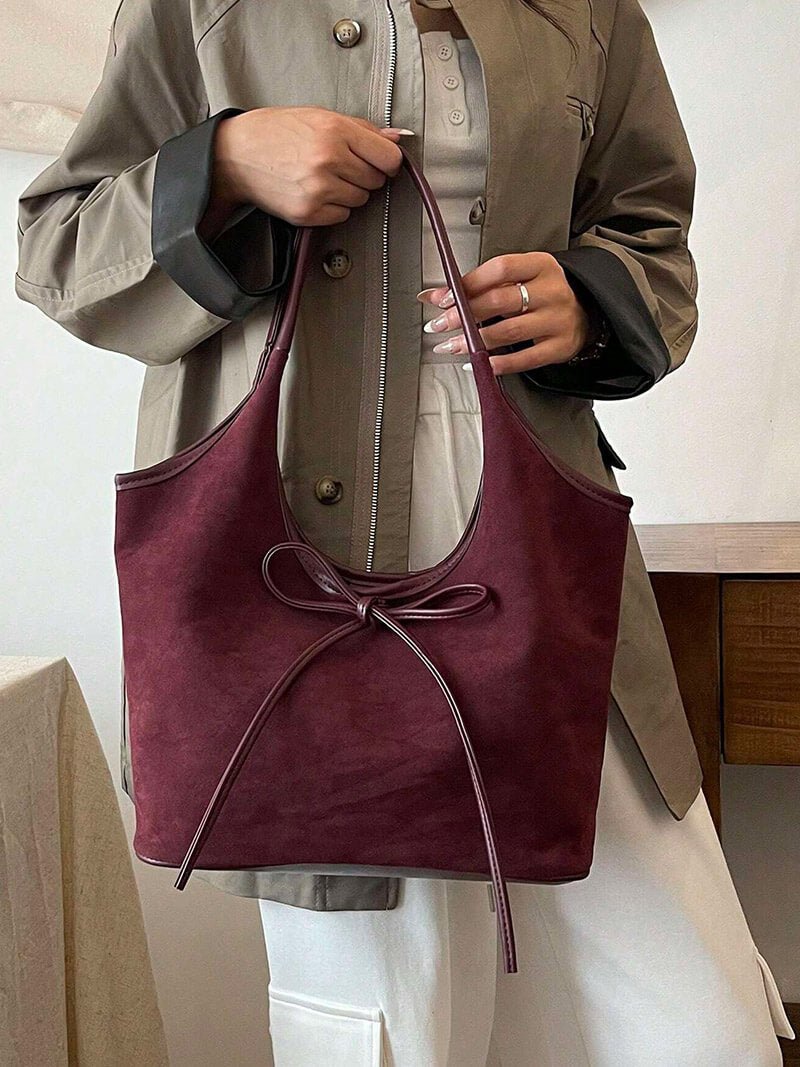 Sac en daim avec nœud Florence
