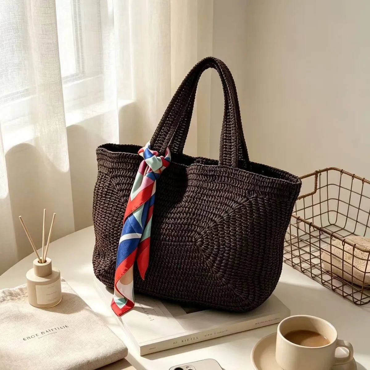 Sac de plage tissé bohème Hannie