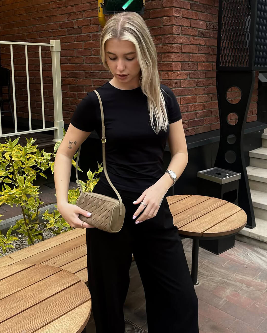 Sac en daim tressé Eva