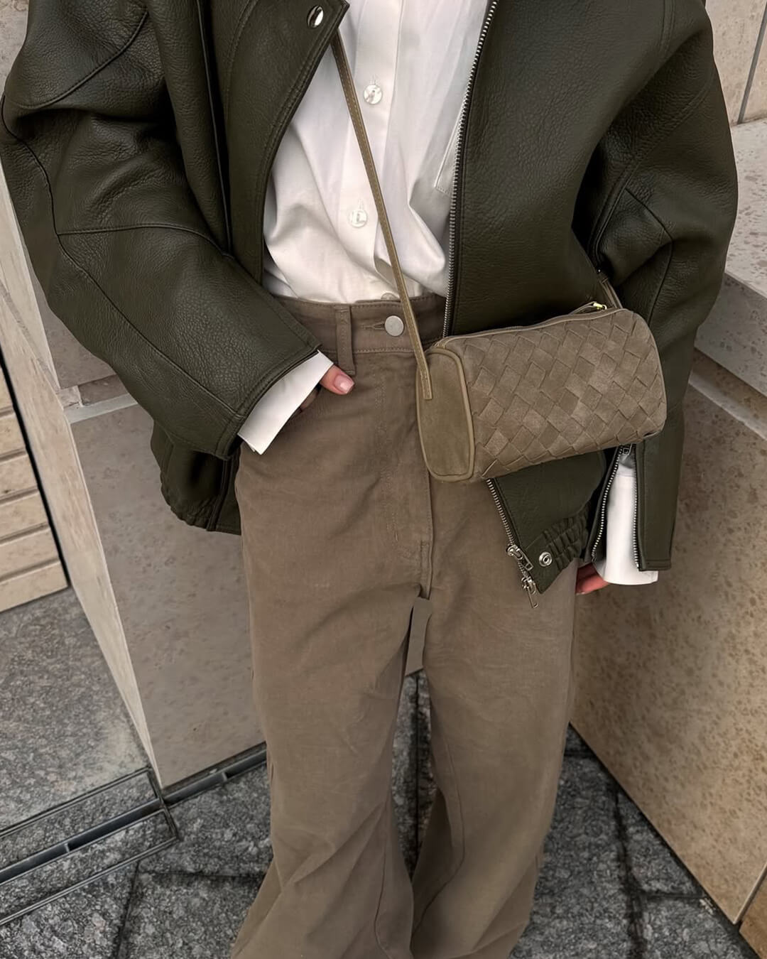 Sac en daim tressé Eva