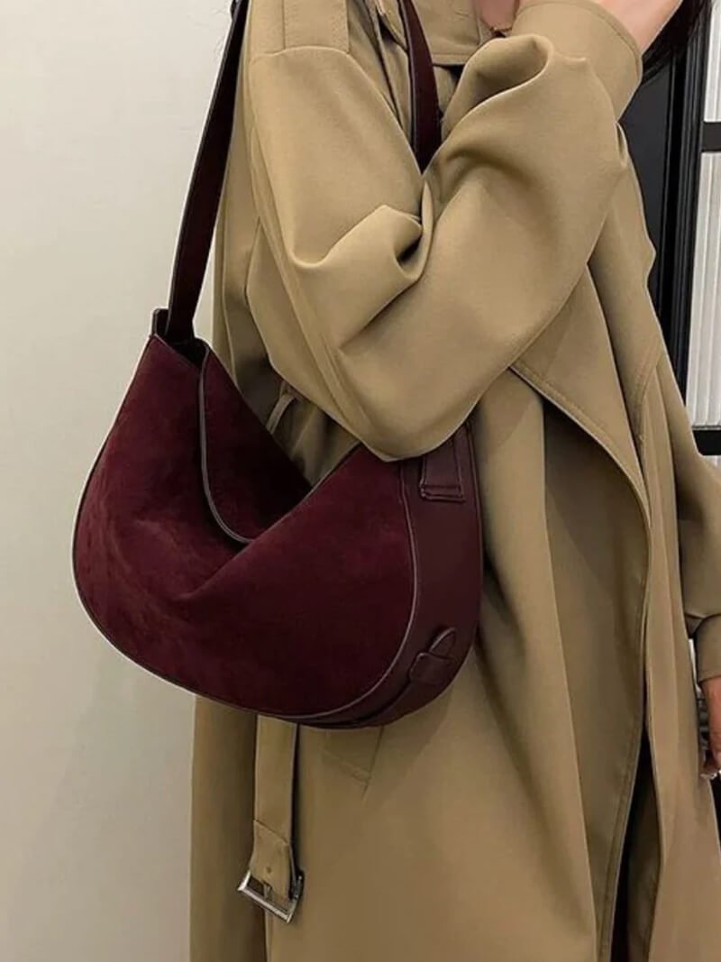 Sac à main en daim synthétique Lily