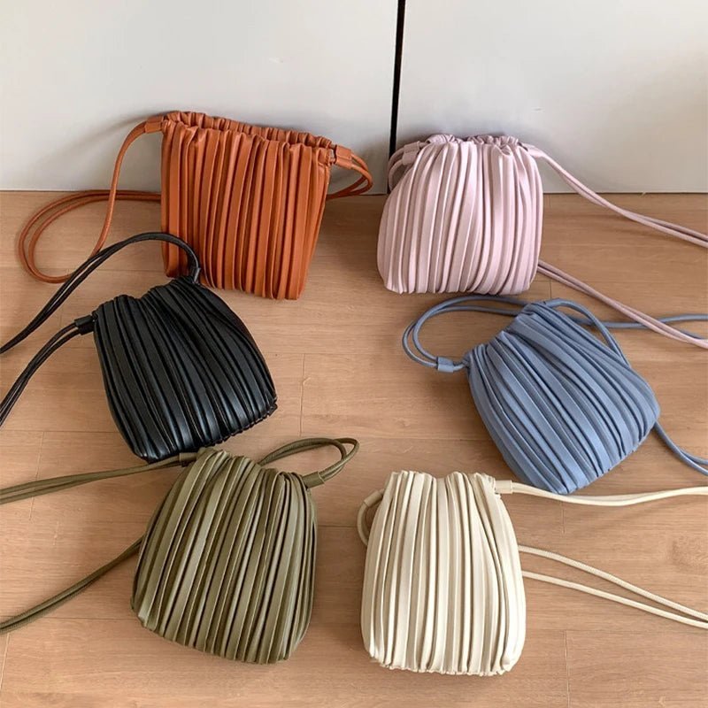 Sac bandoulière mini Bianca plissé