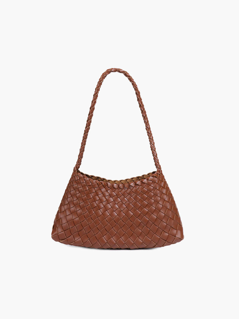 Petit sac tressé en cuir vegan Marissa