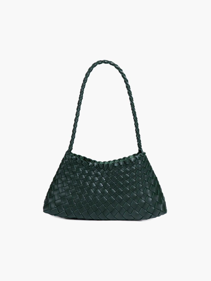 Petit sac tressé en cuir vegan Marissa