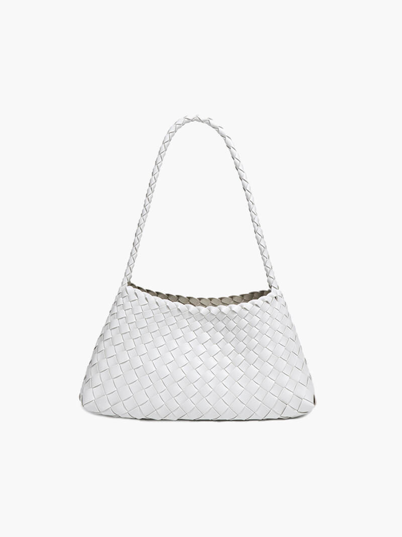 Petit sac tressé en cuir vegan Marissa