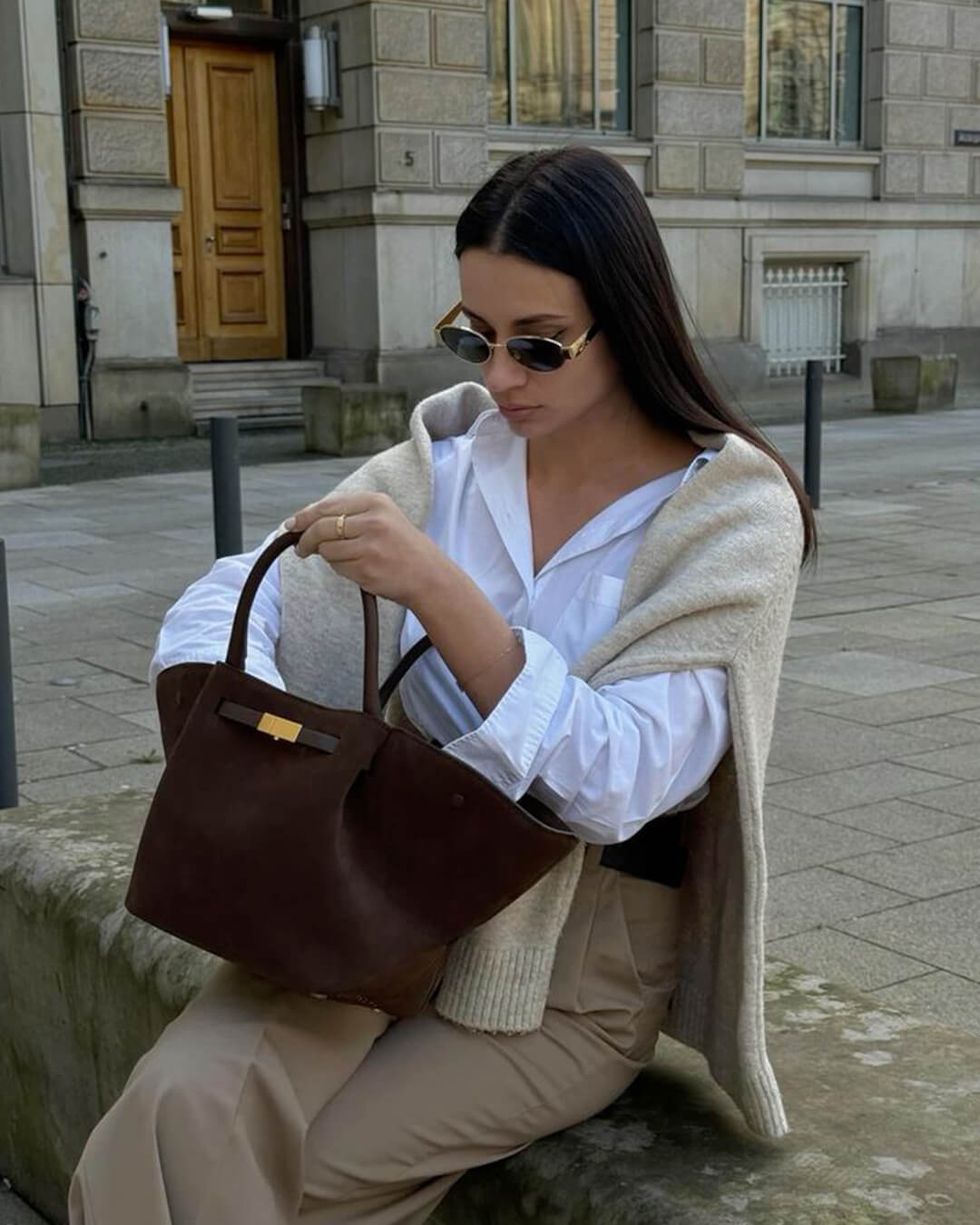 Sac à main en daim Melanie