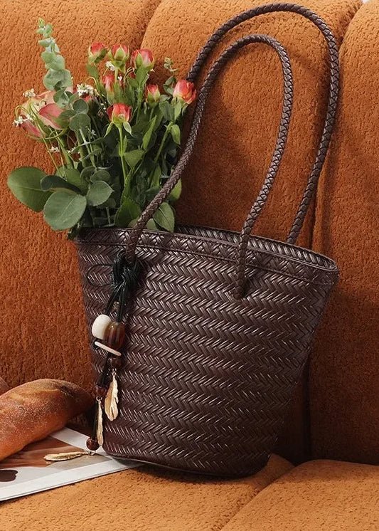 Sac seau tressé avec trousse Meryl