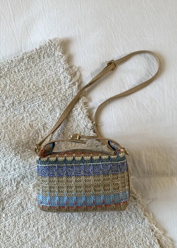 Sac bandoulière en raphia tressé Raphaela