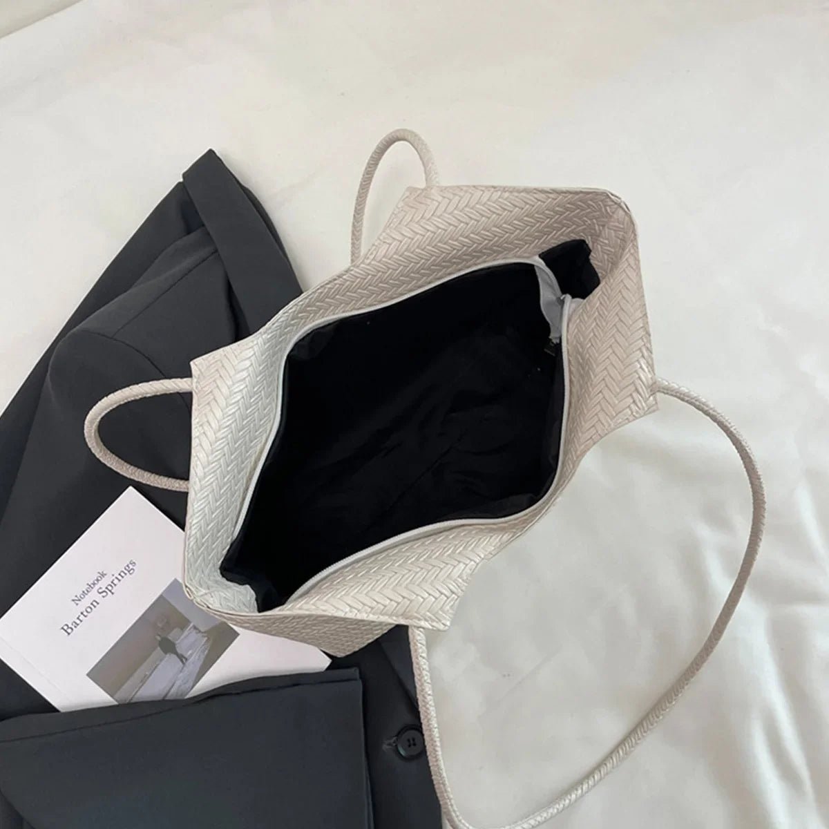 Sac à main Elena en tissu texturé
