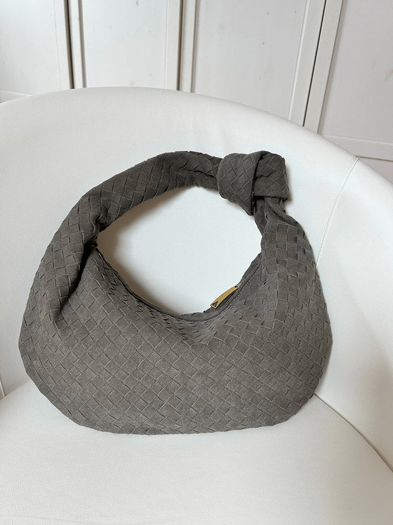 Sac bandoulière moyen en daim tressé
