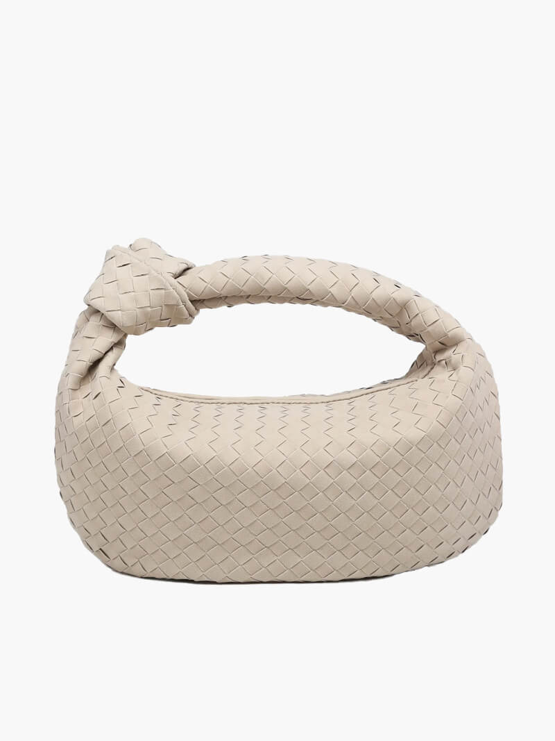 Sac bandoulière moyen en daim tressé