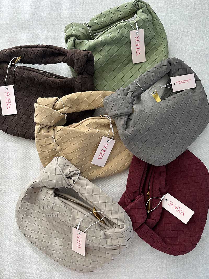 Mini sac tissé en daim