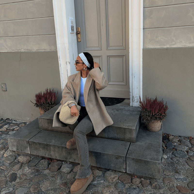 Mini sac tissé en daim