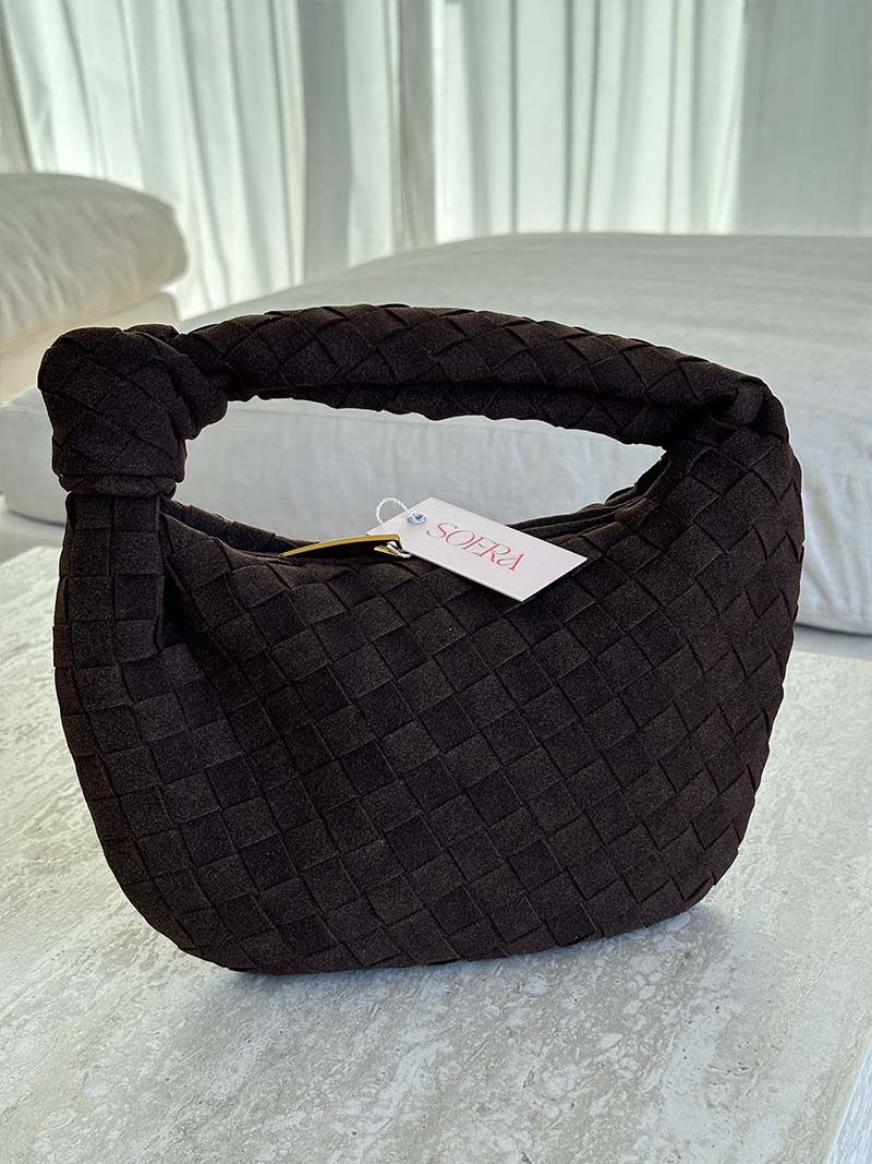Mini sac tissé en daim