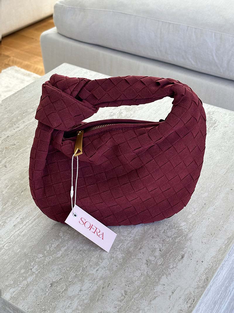 Mini sac tissé en daim