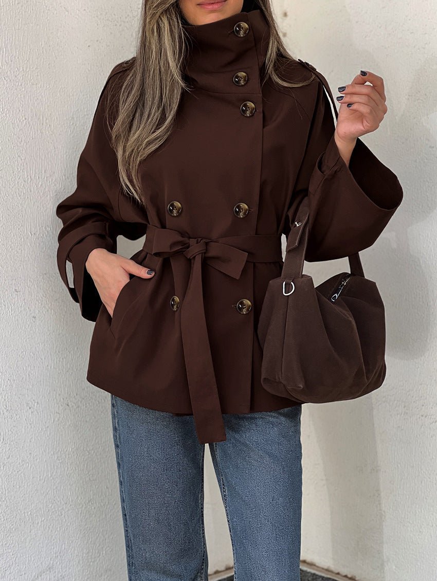 Trench court Aida avec cordons de serrage