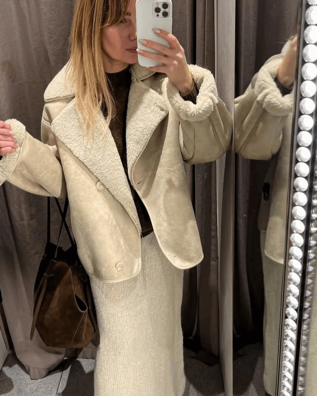 Veste Arianne en fausse fourrure effet sherpa
