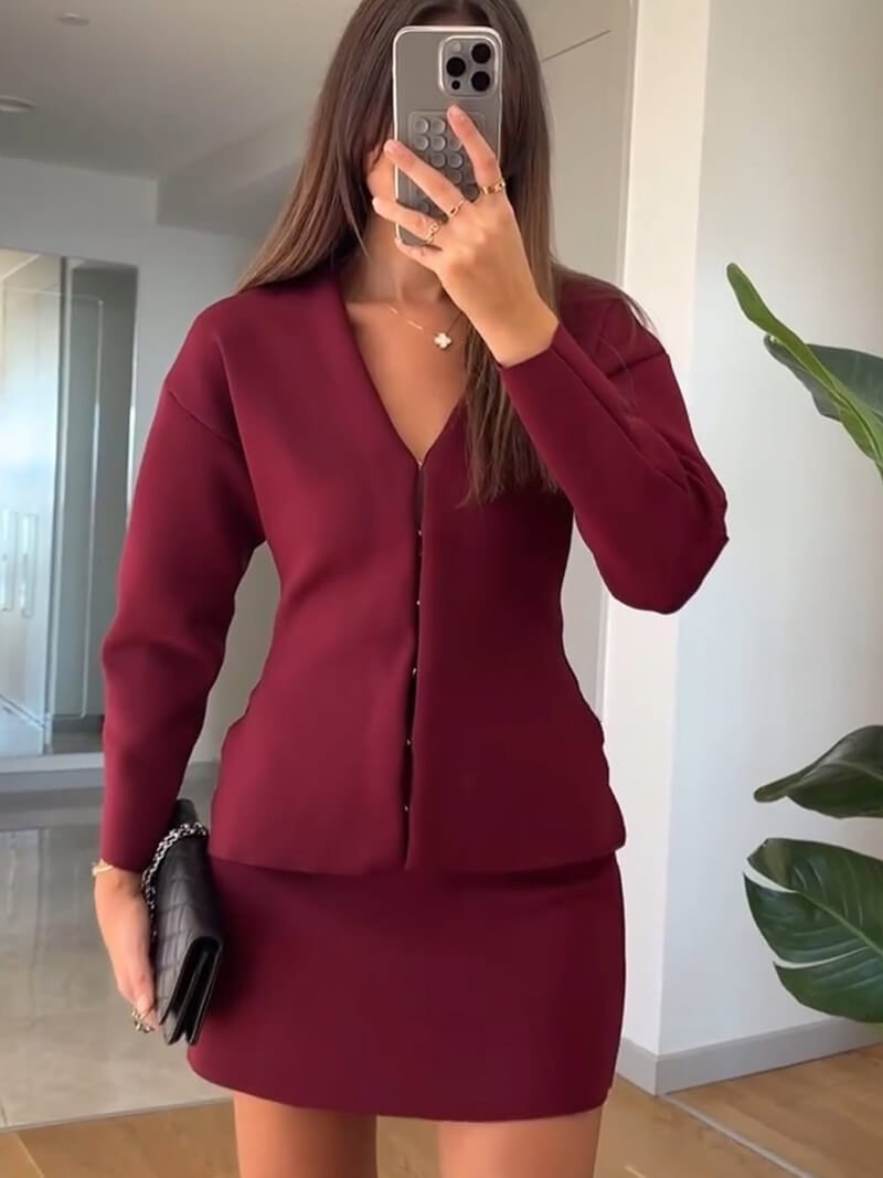 Ensemble en maille Cathy