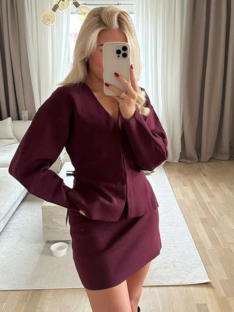 Ensemble en maille Cathy