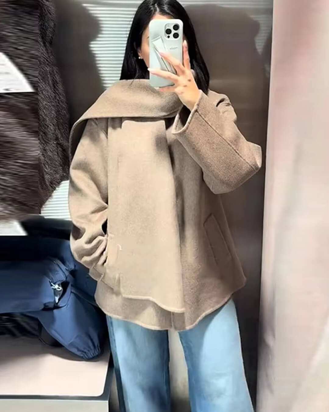 Manteau Cecille avec écharpe