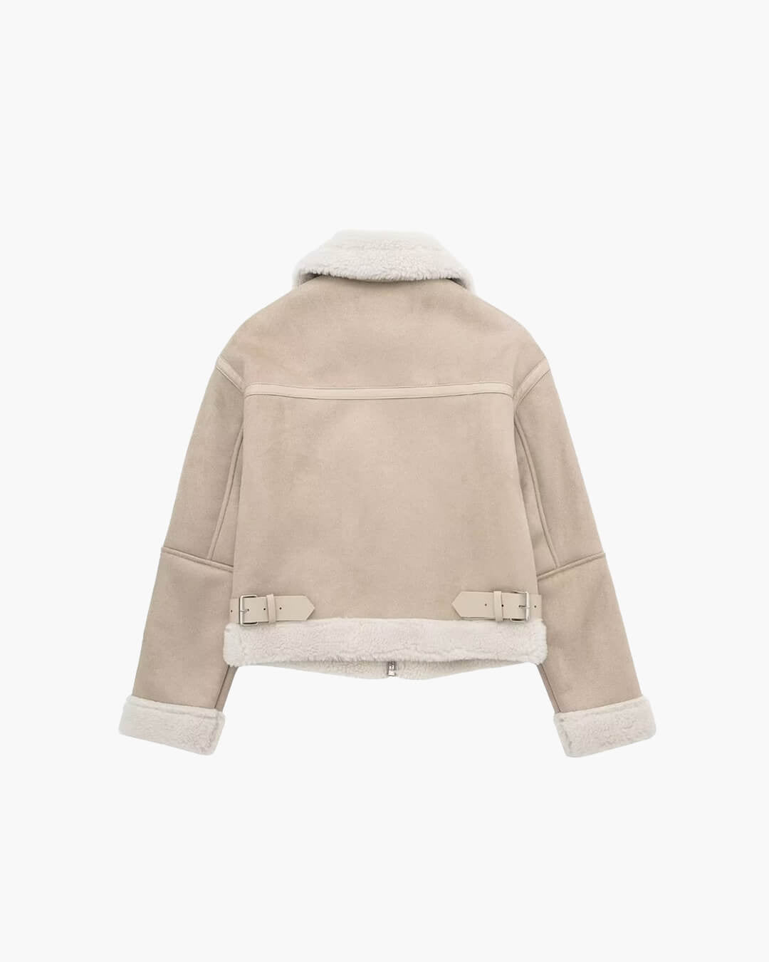 Veste en daim synthétique doublée en fausse fourrure Cindy