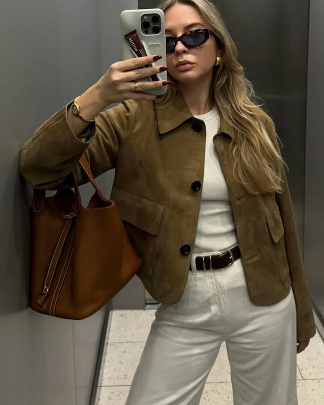Veste en daim Elara