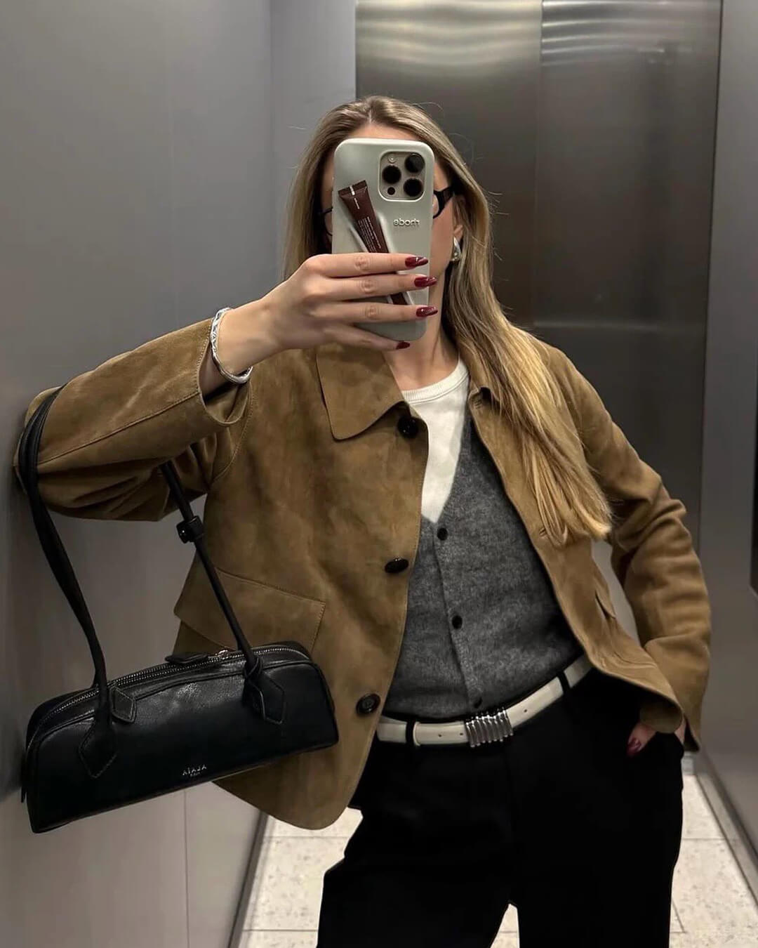 Veste en daim Elara